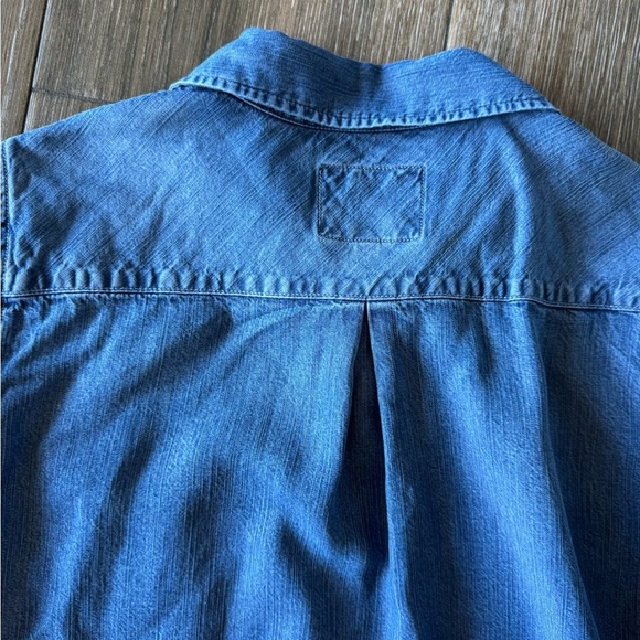 Rails women’s Ashlyn chambray faux leather button down shirt size medium - Picture 9 of 11